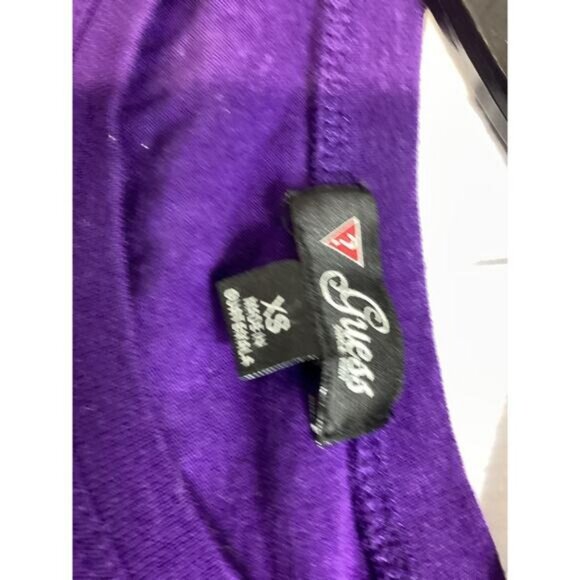 Acubi mermaidcore fairycore Guess Jeans Purple T-shirt Women XS - Picture 5 of 5